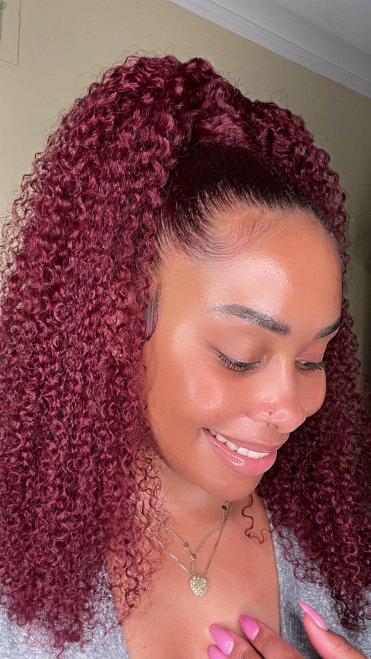 wrap-around ponytails (kinky curly or kinky straight)